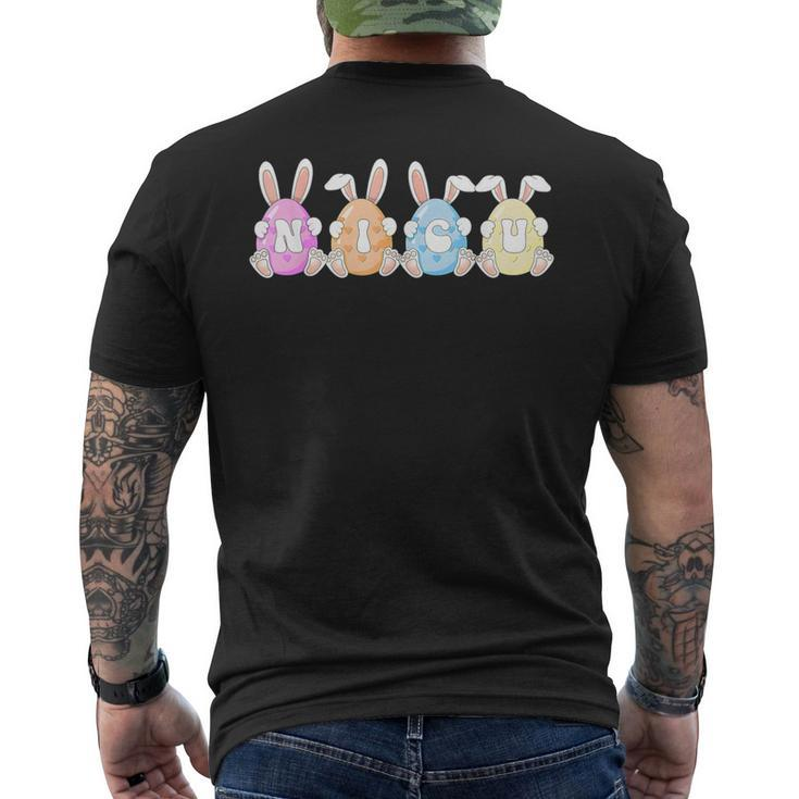 Nicu Egg Bunny Easter Eggs Happy Easter Day Nicu Nurse Men's T-shirt Back Print
