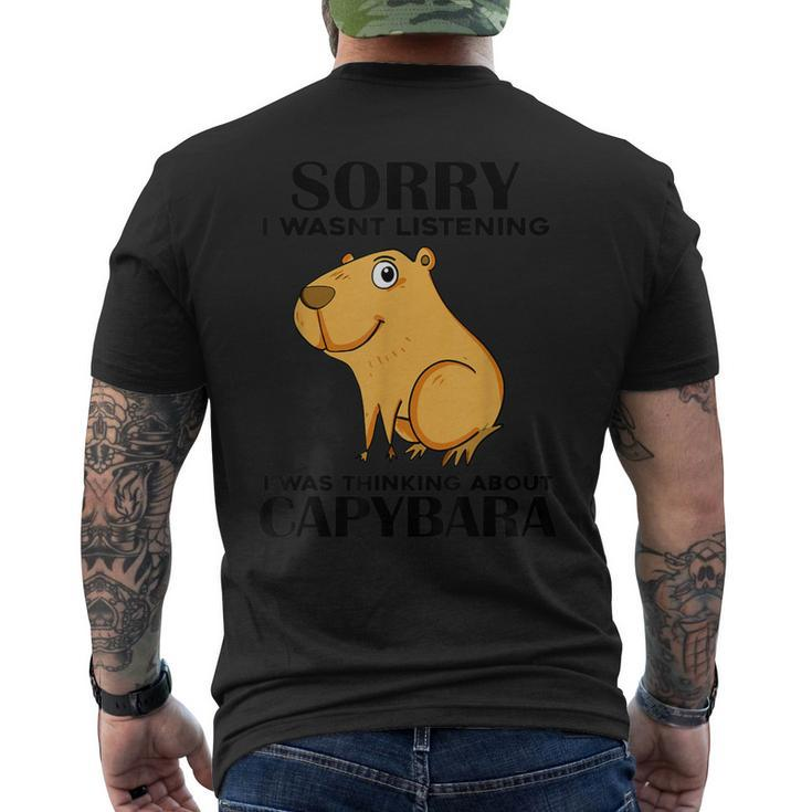 Niedliche Capibara Sprüche Capybara With Water Pig Blue T-Shirt mit Rückendruck