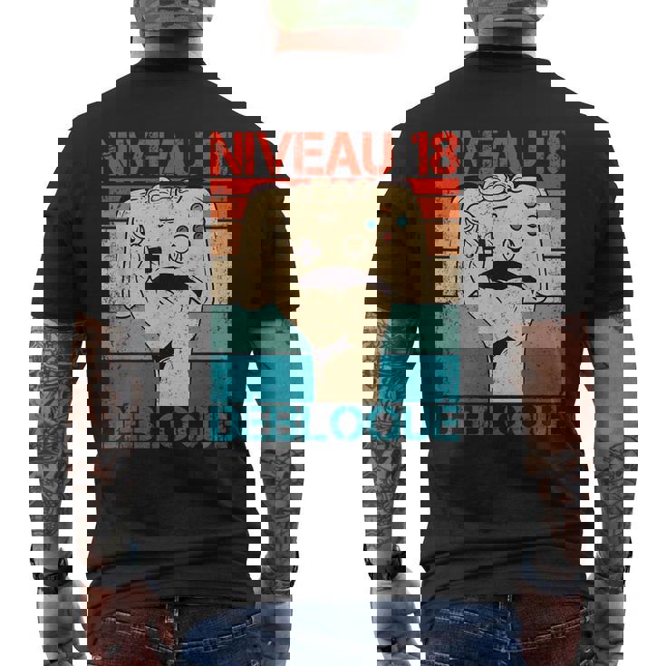 Niveau 18 Debloqué 18 Ans 18 Niveau Gamer Anniversaire T-shirt imprimé au dos