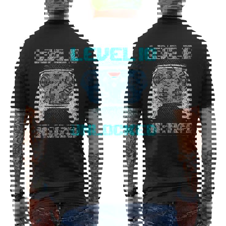 Nivel 10 Desbloqueado Equipo Fiesta Celebre Cumpleaños Camiseta Hombre Estampado Espalda