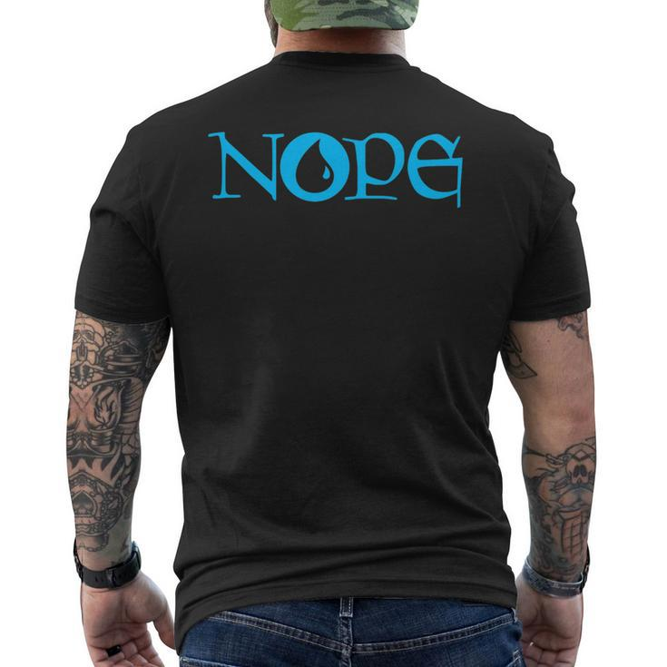 Nope Dark Blue Magic Island Mana Symbol Men's T-shirt Back Print