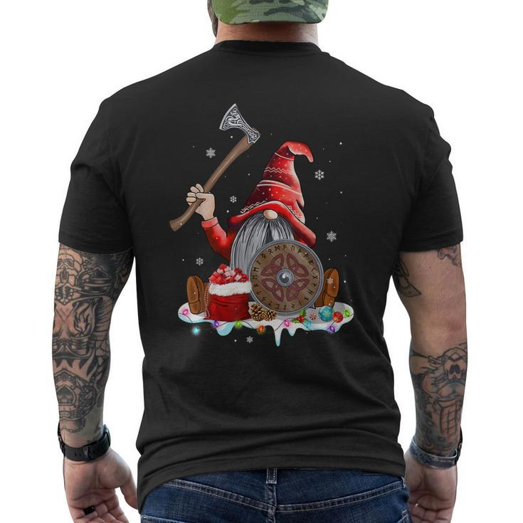 Norse Mythology Red Hat Gnome Beard Viking Christmas Costume Mens Back Print T-shirt