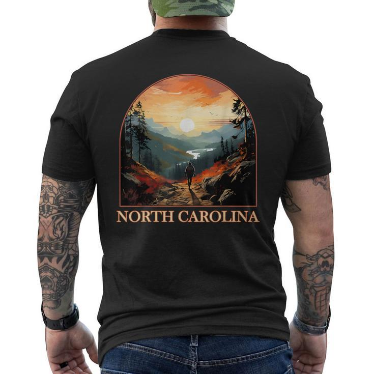 North Carolina Nc Hiking Mountain State Pride Men's T-shirt Back Print