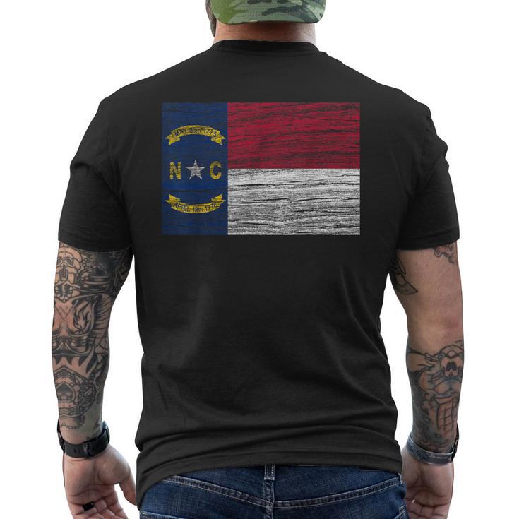 North Carolina State Flag Vintage Distressed Nc Men's T-shirt Back Print