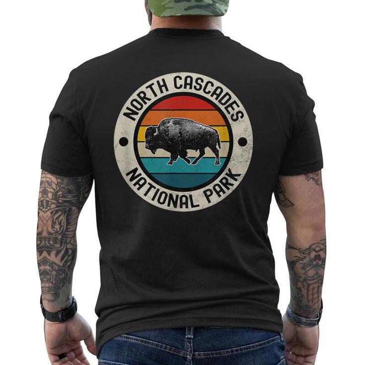 North Cascades National Park Vintage Men's T-shirt Back Print
