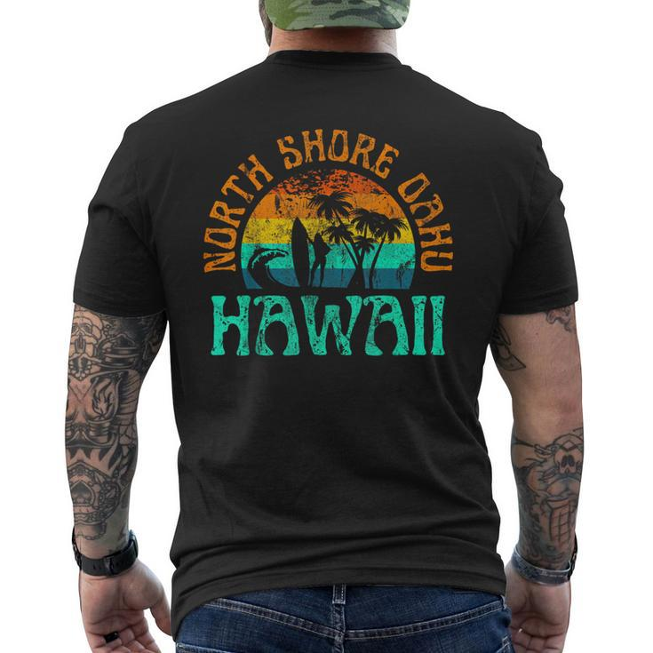 North Shore Oahu Hawaii Surf Beach Surfer Waves Girls Men's T-shirt Back Print