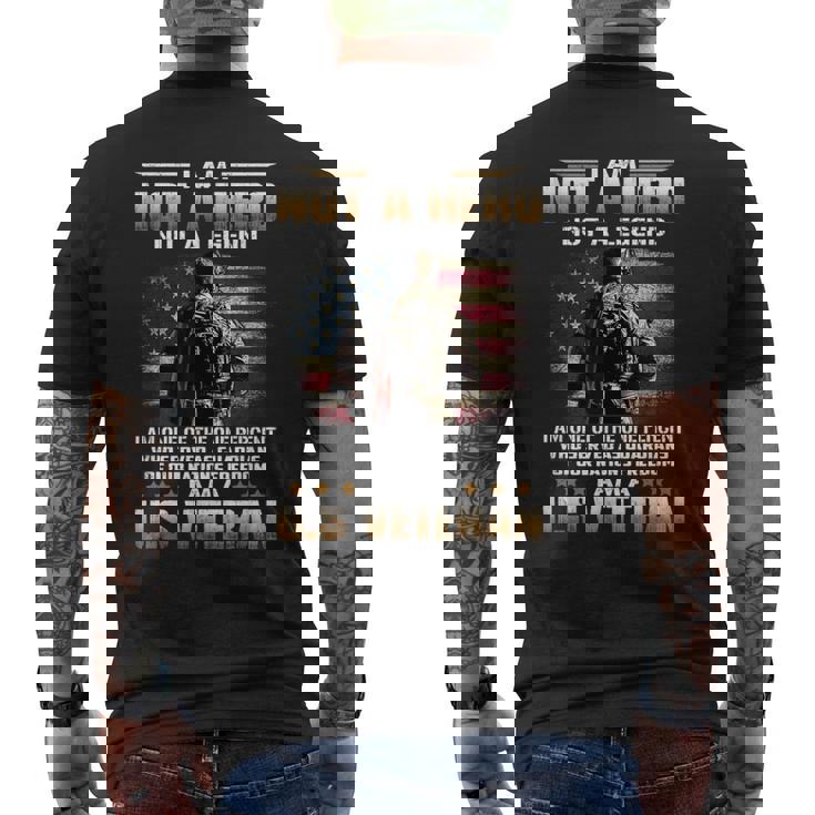 I Am Not A Hero Not A Legend I Am One Percent A Us Veteran Men's T-shirt Back Print