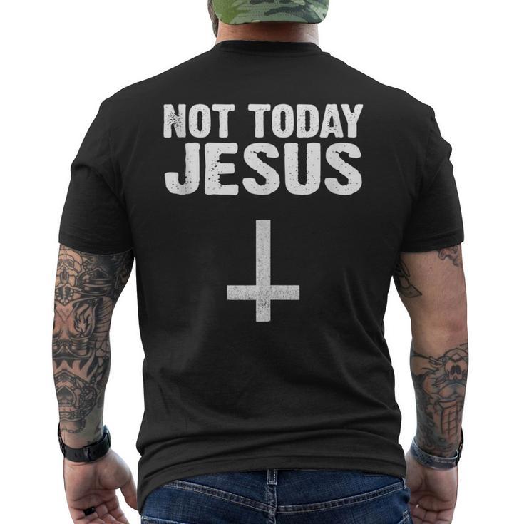 Not Today Jesus Satan Saying Men's T-shirt Back Print