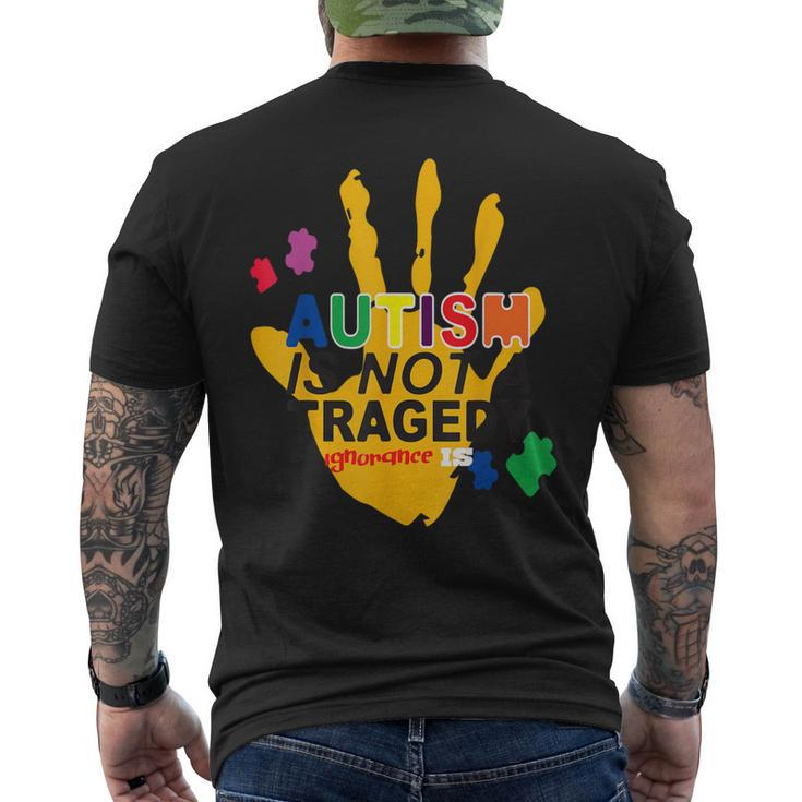 Not A Tragedy Saying Inspirational Autism Awareness Men's T-shirt Back Print