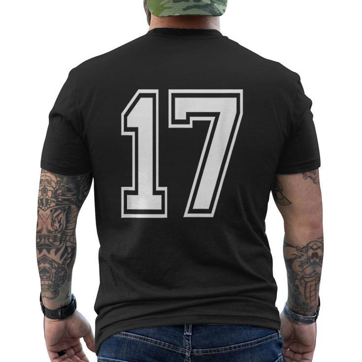 Number 17 Mens Back Print T-shirt