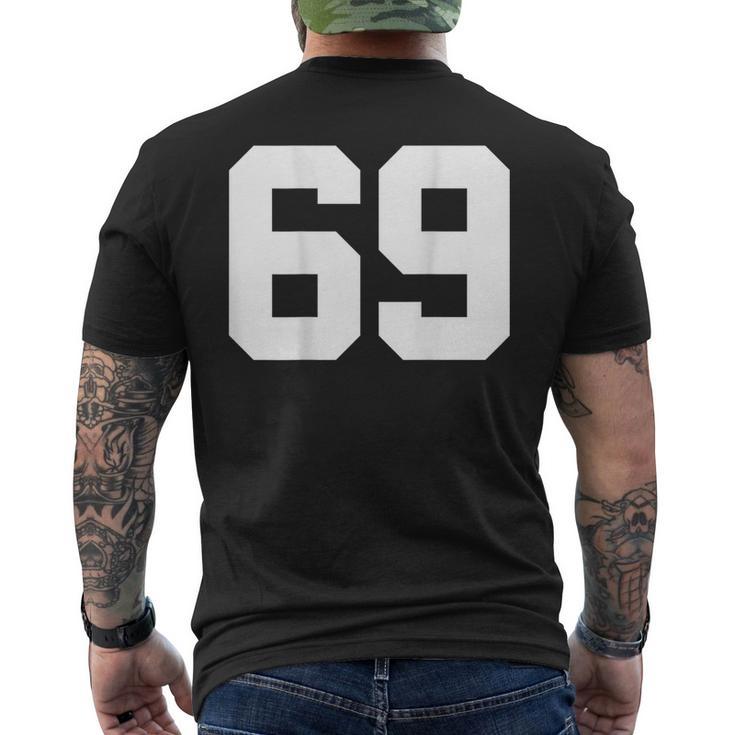 Number 69 Print On Back Only Cotton Team Jersey Men's T-shirt Back Print