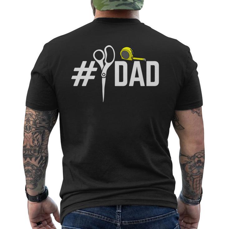 Number One Sewing Dad Quilting Father's Day Sewer Dad Men's T-shirt Back Print