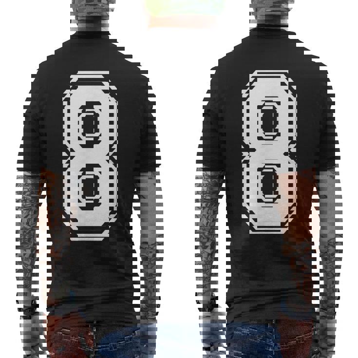Numerada Con Número 8 De Regalo De Cumpleaños Camiseta Hombre Estampado Espalda