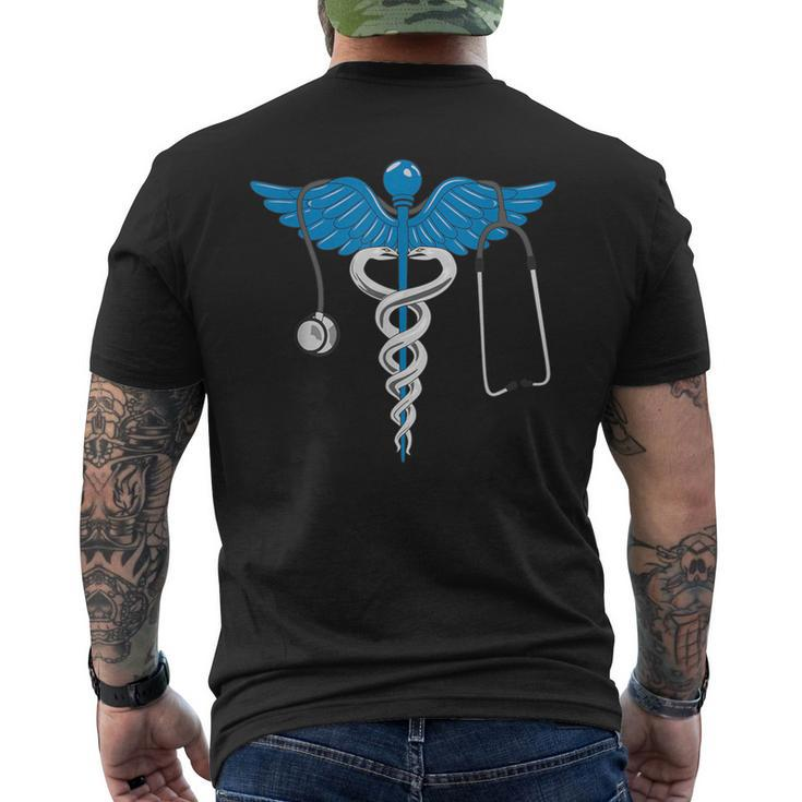 Nurse Caduceus Medical Symbol Nursing Men's T-shirt Back Print