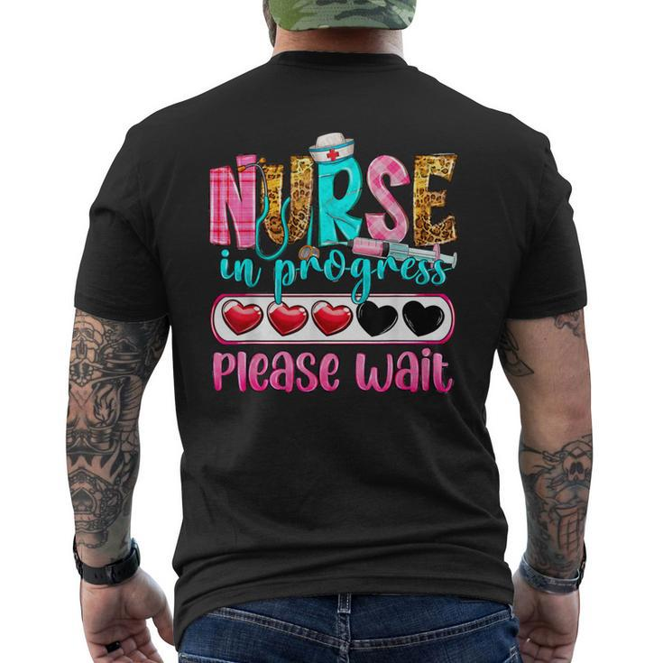 Nurse In Progress Please Wait Nursing School Future Nurses Men's T-shirt Back Print