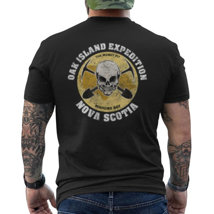 Oak Island Expedition Retro Templar Knight Skull Men's T-shirt Back Print