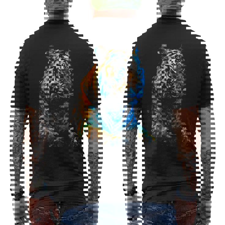Obra De Arte De Tigre Animal Arte Camiseta Hombre Estampado Espalda