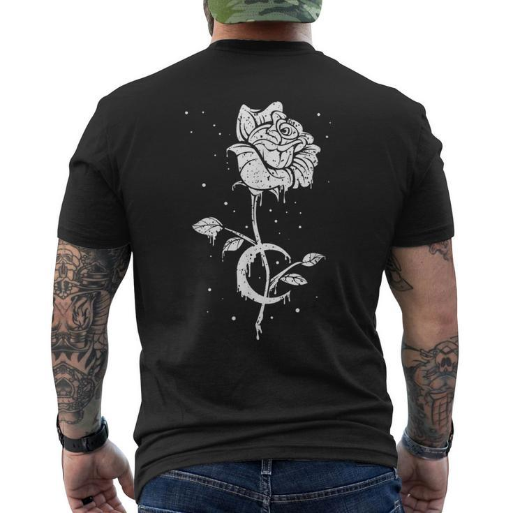 Occult Moon Rose Witchcraft The Witch Vintage Dark Magic Men's T-shirt Back Print