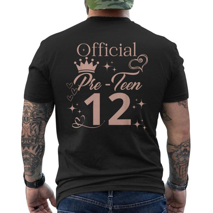 Official Pre-N 12 Rose Theme Girl's 12Th Birthday Party Men's T-shirt Back Print