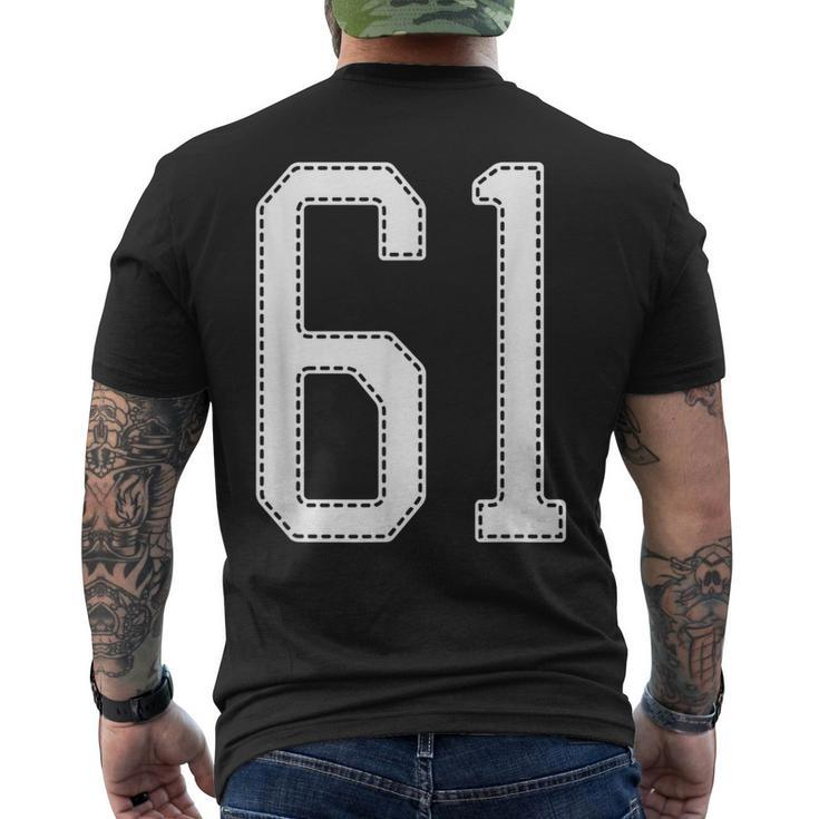 Official Team League 61 Jersey Number 61 Sports Jersey Men's T-shirt Back Print