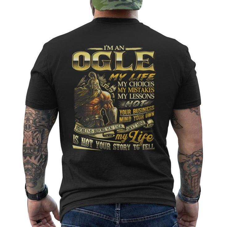 Ogle Family Name Ogle Last Name Team Men's T-shirt Back Print