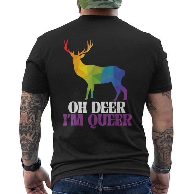 Oh Deer I'm Queer Reh Regenbogen Lgbtq Pride Herren Damen T-Shirt mit Rückendruck