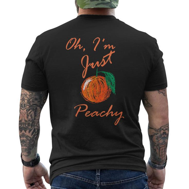 Oh I'm Just Peachey Healthy Organic Fresh Fruits Food Peach Men's T-shirt Back Print