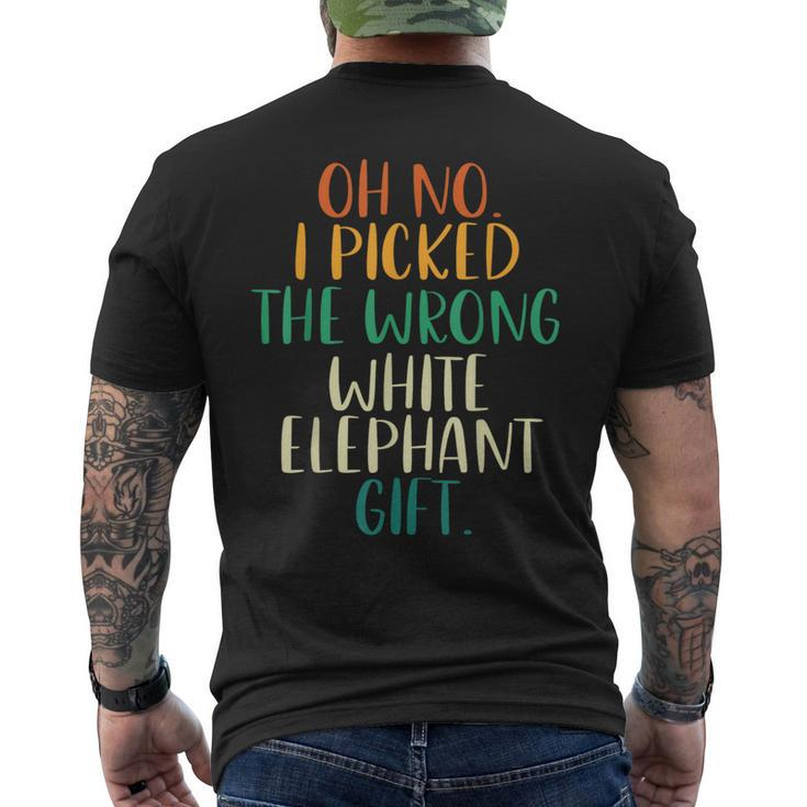 Oh No I Picked The Wrong White Elephant Men's T-shirt Back Print