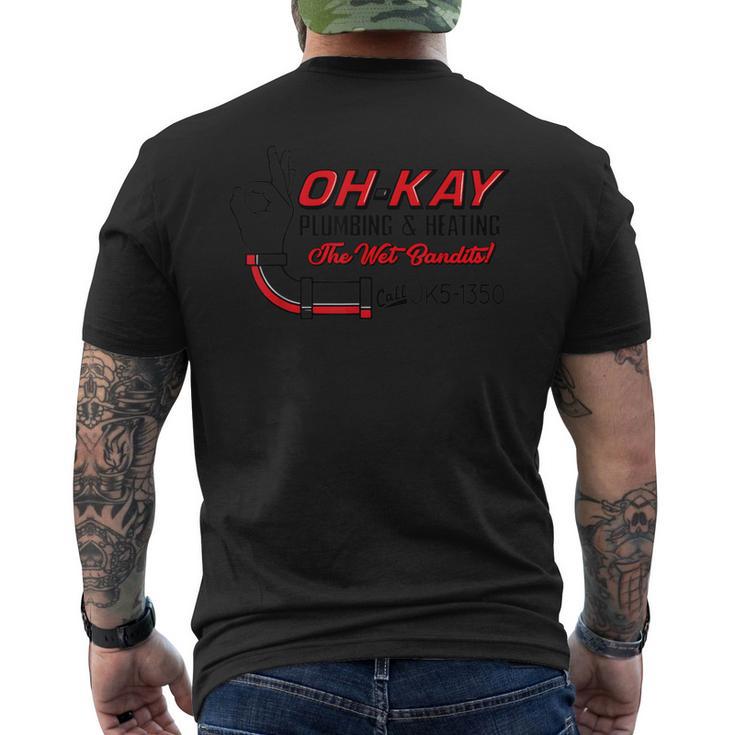 Oh Wet Kay Plumbing And Bandits Heating 90S Retro Men's T-shirt Back Print