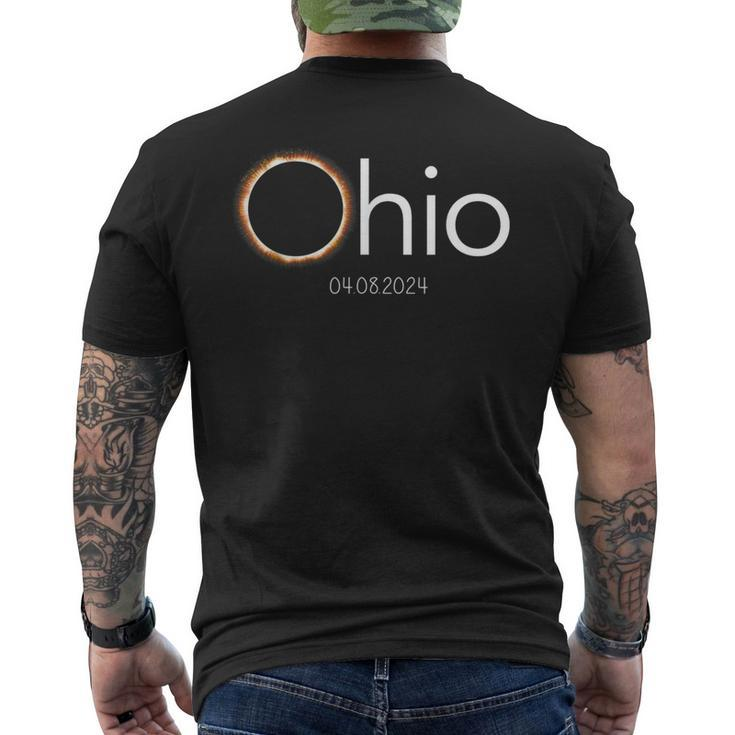 Ohio Total Solar Eclipse 2024 Eclipse 40824 April 8 2024 Men's T-shirt Back Print