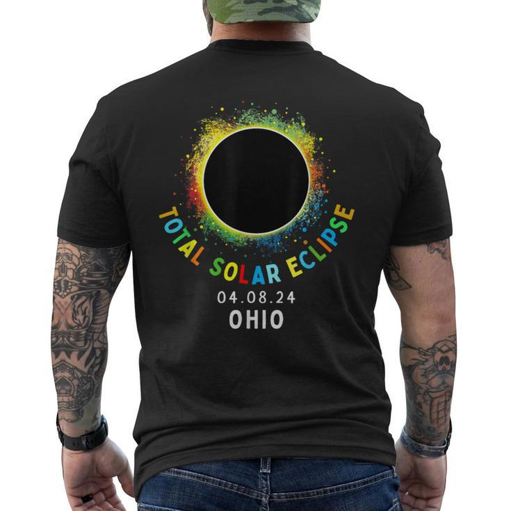 Ohio Total Solar Eclipse Totality April 8 2024 Tie Dye Men's T-shirt Back Print