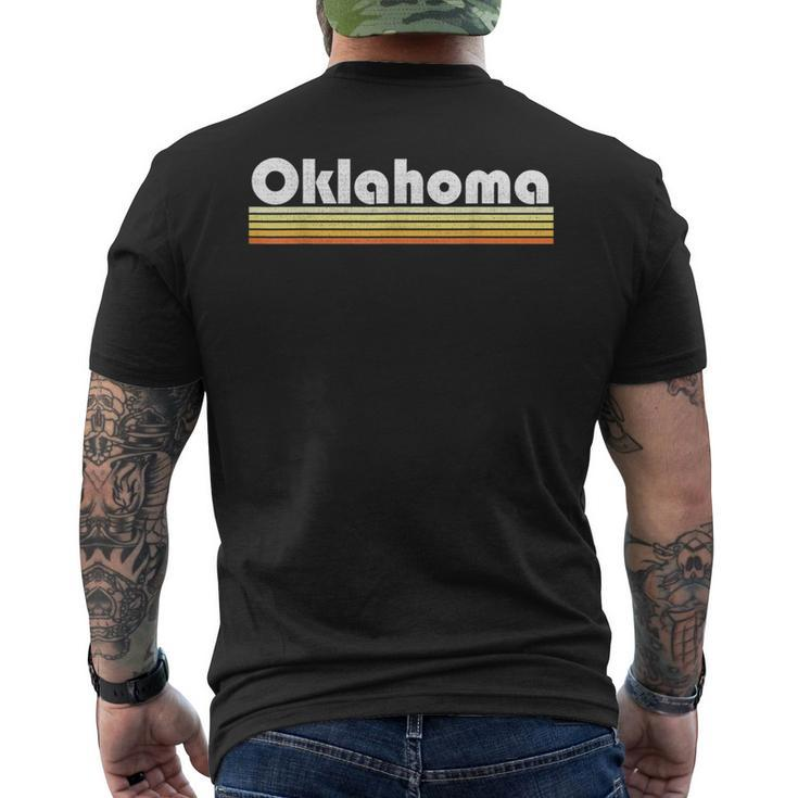 Oklahoma Retro Style State Vintage Pride 70S 80S Home Men's T-shirt Back Print