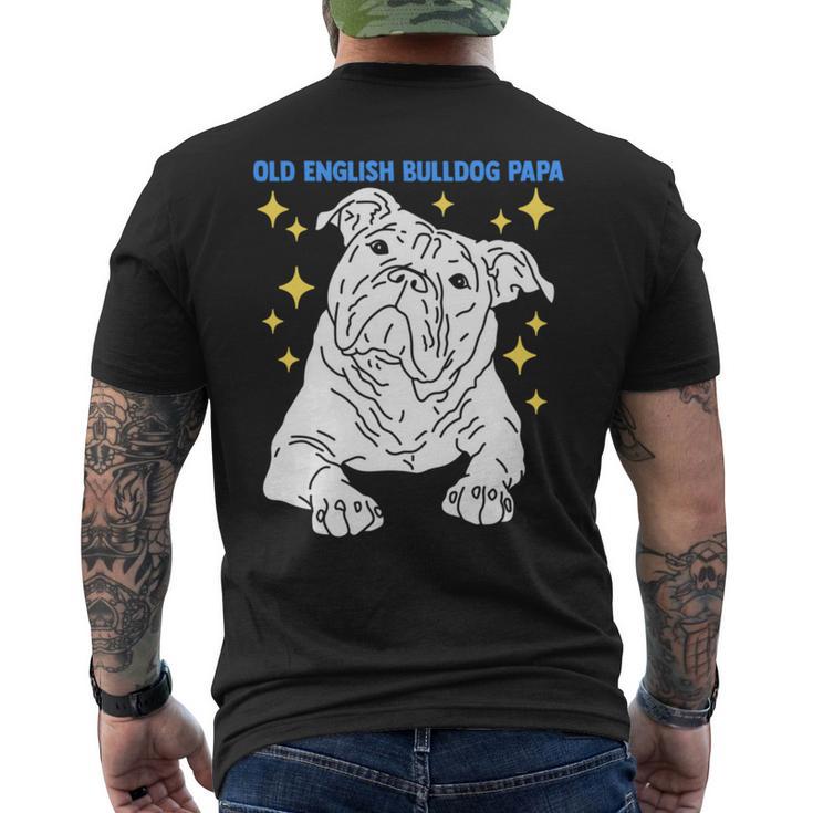 Old English Bulldog Papa Herrchen Old English Bulldog T-Shirt mit Rückendruck