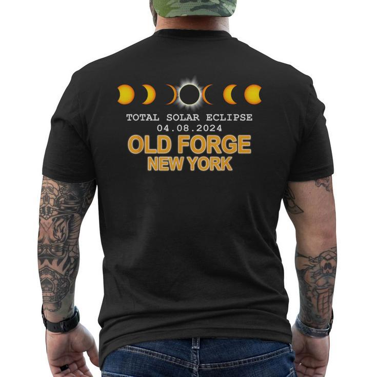 Old Forge New York Total Solar Eclipse 2024 Men's T-shirt Back Print