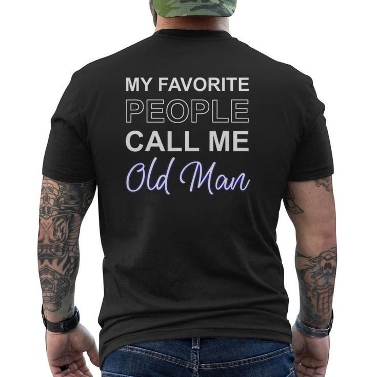 Old Man Pa Father's Day Present Apparel Pop American Dad Mens Back Print T-shirt