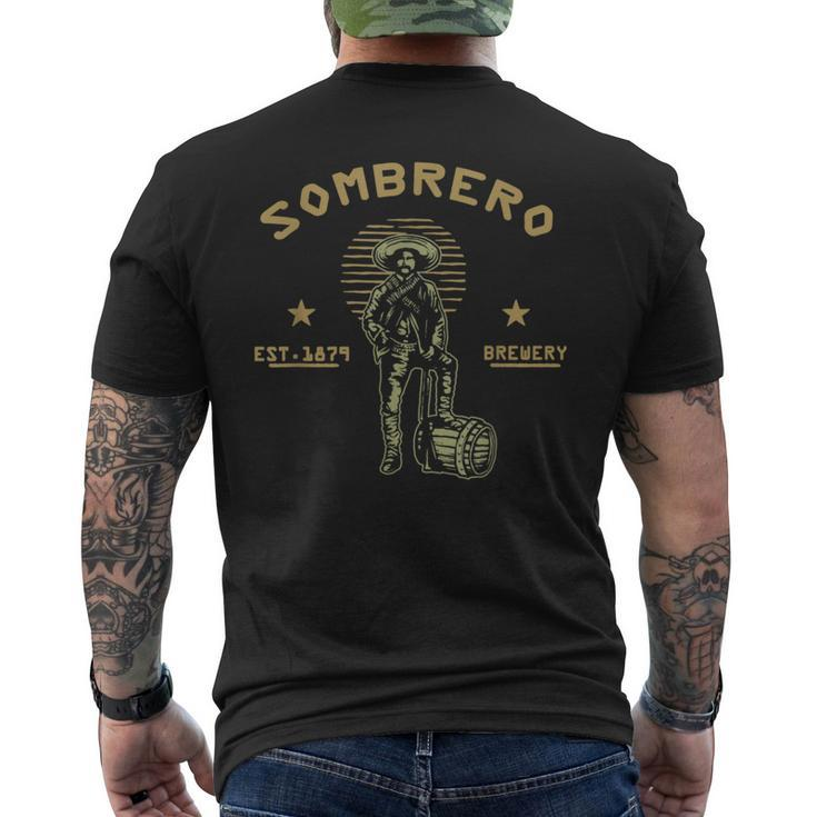 Old Sombrero Brewery Mexican Cowboy Beer Drinkers Wild West Men's T-shirt Back Print