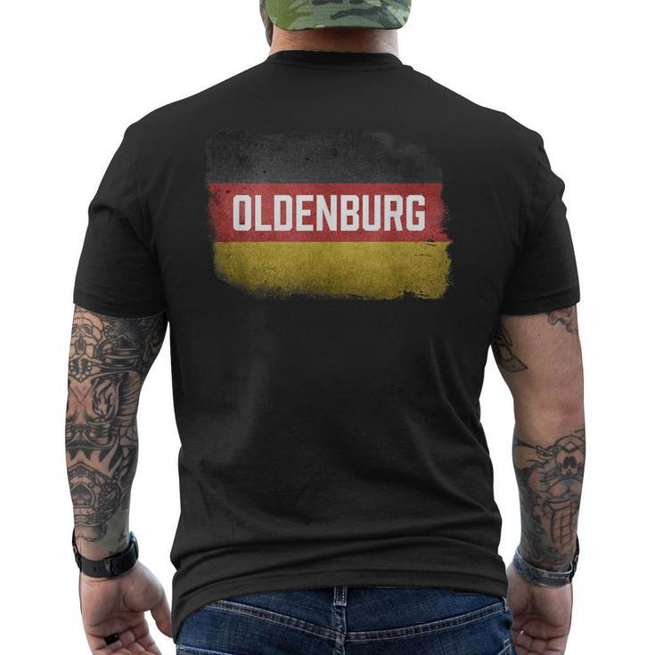 Oldenburg Germany German Flag Vintage Souvenir Men's T-shirt Back Print