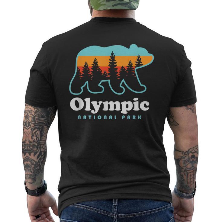 Olympic National Park Bear Olympic National Park Men's T-shirt Back Print