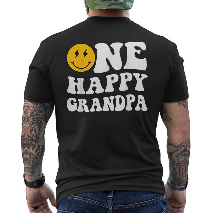 One Happy Dude 1St Birthday One Cool Grandpa Family Matching Men's T-shirt Back Print