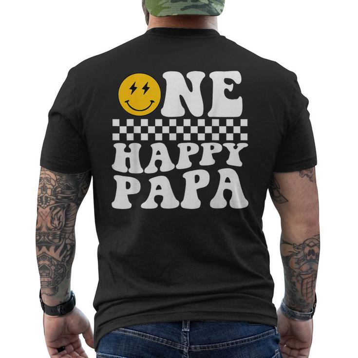 One Happy Dude 1St Birthday One Cool Papa Family Matching Men's T-shirt Back Print