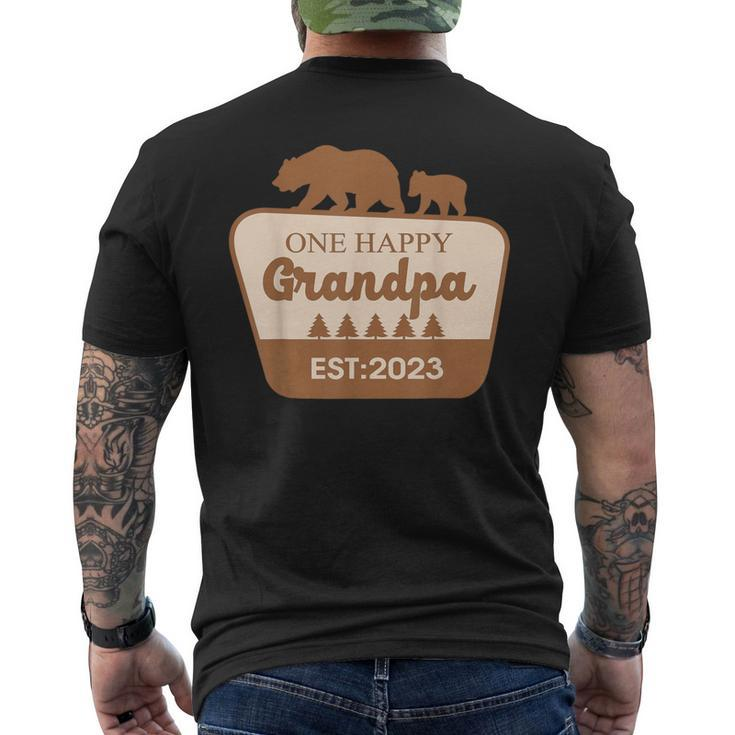 One Happy Grandpa Happy Camper Matching Familybirthday Men's T-shirt Back Print