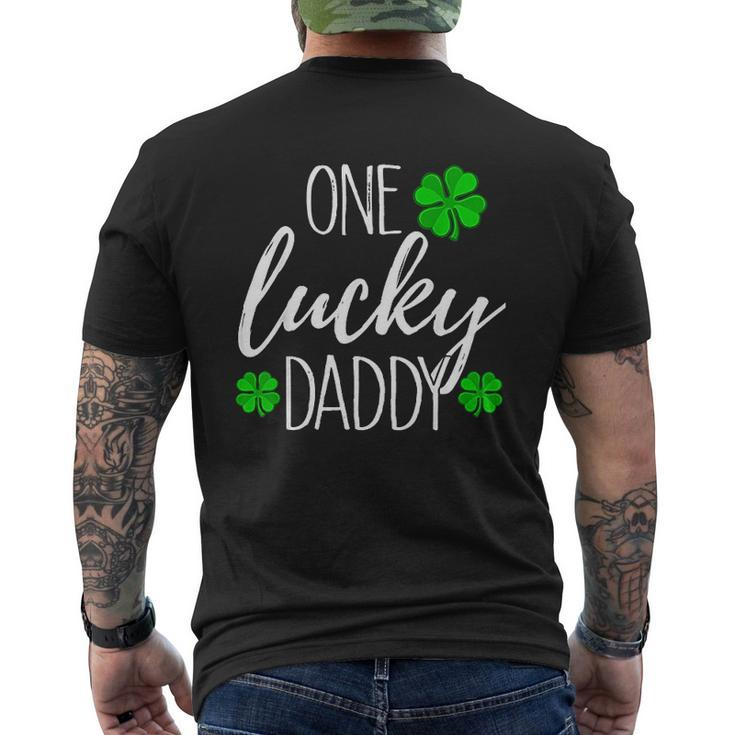 One Lucky Dad Matching St Patricks Day Mens Back Print T-shirt