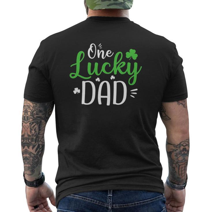 One Lucky Dad St Patrick's Day Daddy Mens Back Print T-shirt