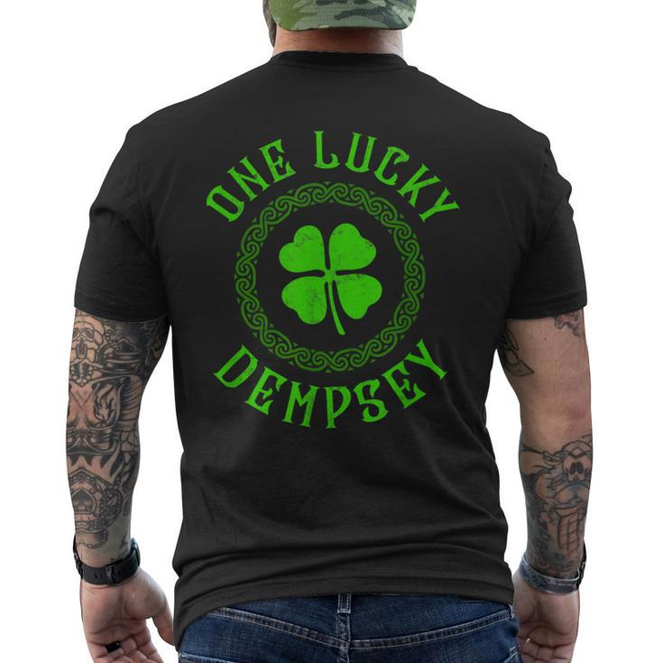 One Lucky Dempsey Irish Family Four Leaf Clover Men's T-shirt Back Print