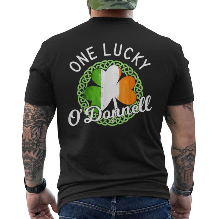 One Lucky O'donnell Irish Family Name Men's T-shirt Back Print