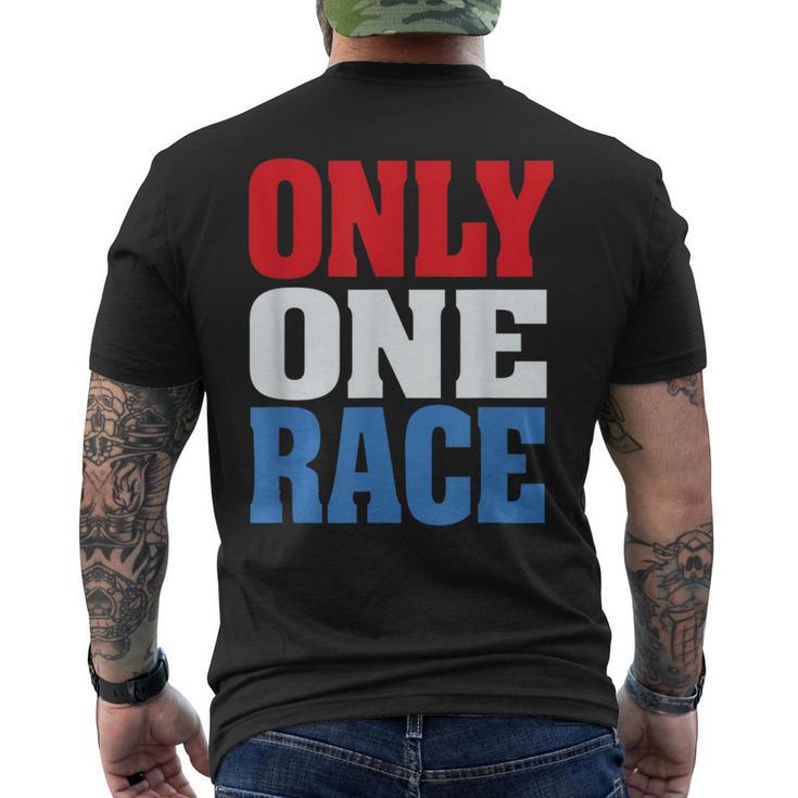 Only One Race Human Peace Rise Love Above Hate Men's T-shirt Back Print