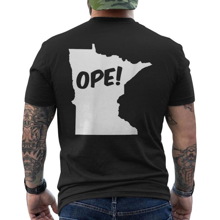 Ope Minnesota State Outline Silhouette Wholesome Men's T-shirt Back Print