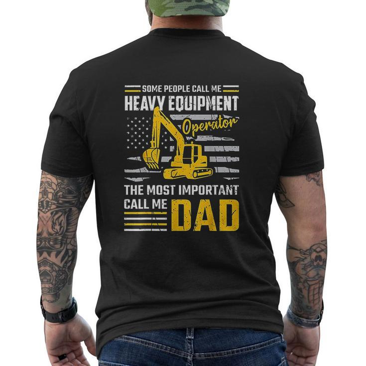 Operator Construction Dad Excavator Mens Back Print T-shirt