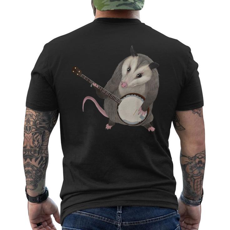 Opossum Playing The Banjo Possum Men's T-shirt Back Print