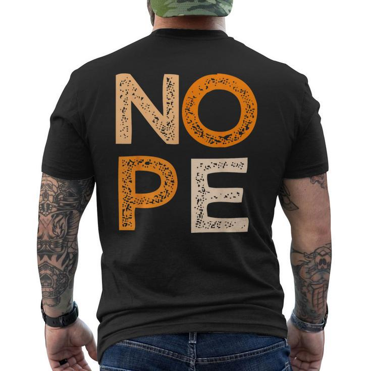 Orange Nope Orange Color Graphic Men's T-shirt Back Print
